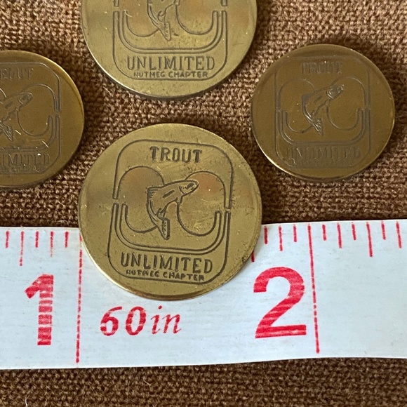Trout Unlimited I Nutmeg Chapter I Buttons I Set of 7 - Picture 5 of 11